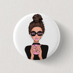 Chapa Redonda De 2,5 Cm Lady Boss Life, Jefe Babe Woman, Chica Jefe T-Shir