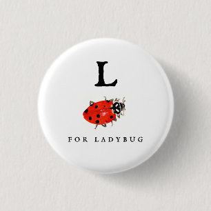 Chapa Redonda De 2,5 Cm Ladybug