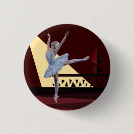 Chapa Redonda De 2,5 Cm 'Lago Ballerina swan