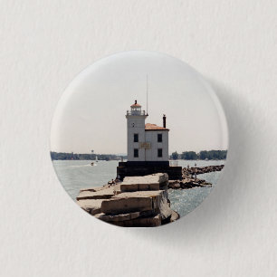 Chapa Redonda De 2,5 Cm Lake Erie Lighthouse
