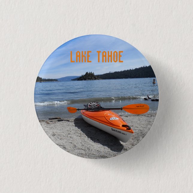Chapa Redonda De 2,5 Cm Lake Tahoe Kayak (Anverso)