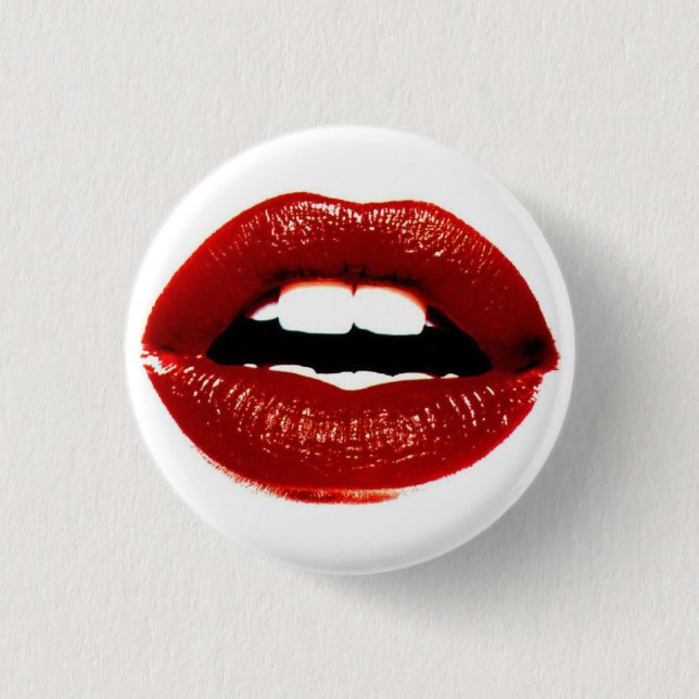 Chapa Redonda De 2,5 Cm Lápiz labial (Anverso)