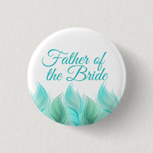 Chapa Redonda De 2,5 Cm Las acuarelas despiertan al padre de la novia