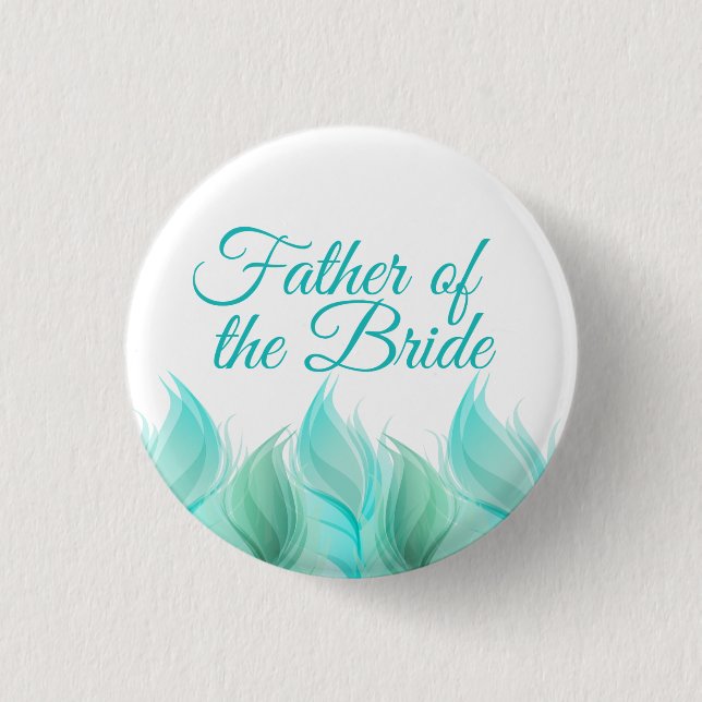 Chapa Redonda De 2,5 Cm Las acuarelas despiertan al padre de la novia (Anverso)