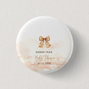 Chapa Redonda De 2,5 Cm Las calabazas de otoño cubren Baby Shower