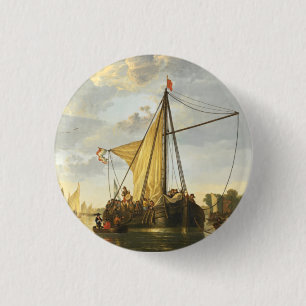 Chapa Redonda De 2,5 Cm Las maas en el Cuyp de Dordrecht Aelbert