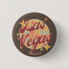 Chapa Redonda De 2,5 Cm Las Vegas Nevada Fiesta Retro Vintage