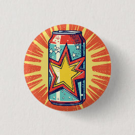 Chapa Redonda De 2,5 Cm Lata de refresco al estilo Popart, bebida gaseosa,