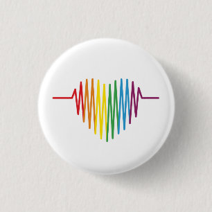 Chapa Redonda De 2,5 Cm Latido LGBTQ