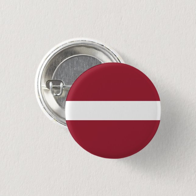 Chapa Redonda De 2,5 Cm Latvia Flag Pin Button (Anverso y reverso)