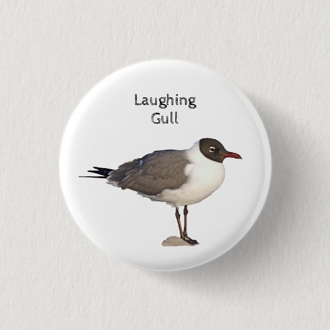 Chapa Redonda De 2,5 Cm Laughing Gull (Anverso)