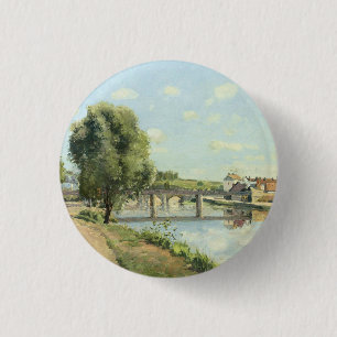 Chapa Redonda De 2,5 Cm Le Pont Du Chemin De Fer Camille Pissarro