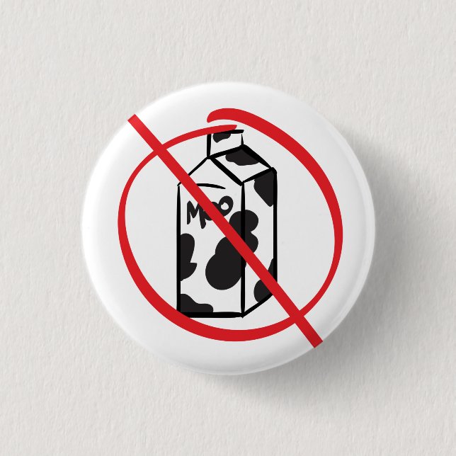 Chapa Redonda De 2,5 Cm Lechería libre - alergia/intolerancia (Anverso)