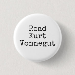 Chapa Redonda De 2,5 Cm Leer Kurt Vonnegut