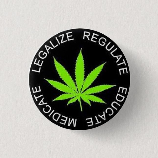 Chapa Redonda De 2,5 Cm Legalize It (Anverso)