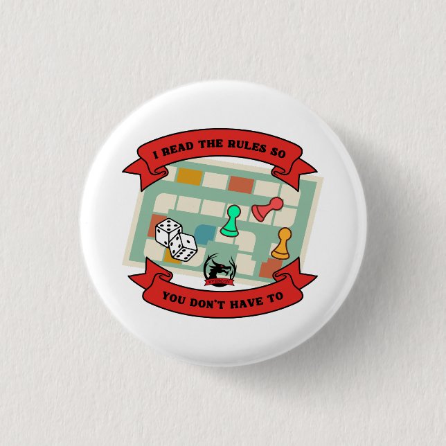 Chapa Redonda De 2,5 Cm Leí las reglas... (Anverso)