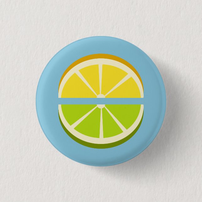 Chapa Redonda De 2,5 Cm Lemon y Lime (Anverso)