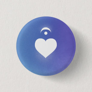 Chapa Redonda De 2,5 Cm Lengua de amor de notación de música del corazón: