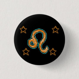 Chapa Redonda De 2,5 Cm LEO Stars