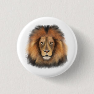 Chapa Redonda De 2,5 Cm león acuarela Leo rey safari animal selva gato
