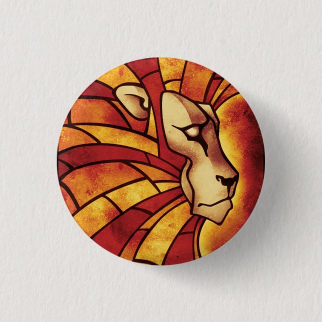 Chapa Redonda De 2,5 Cm León de Judá - Haile Selassie - Pegatina rastafari (Anverso)