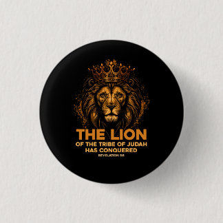 Chapa Redonda De 2,5 Cm León De Judá Jesús Biblia Verse Christian Revelati