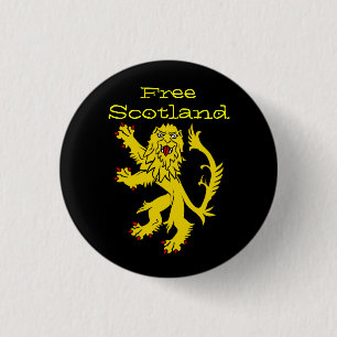 Chapa Redonda De 2,5 Cm León Pinback desenfrenado de Indy Escocia