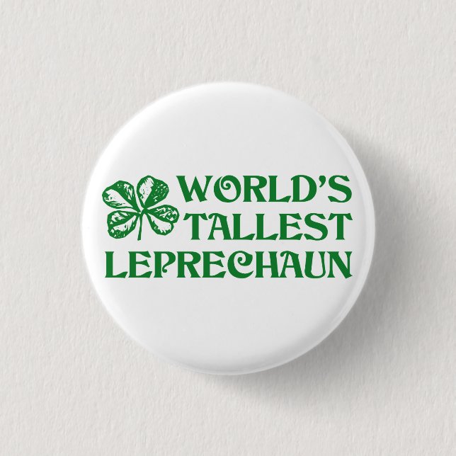 Chapa Redonda De 2,5 Cm Leprechaun (Anverso)