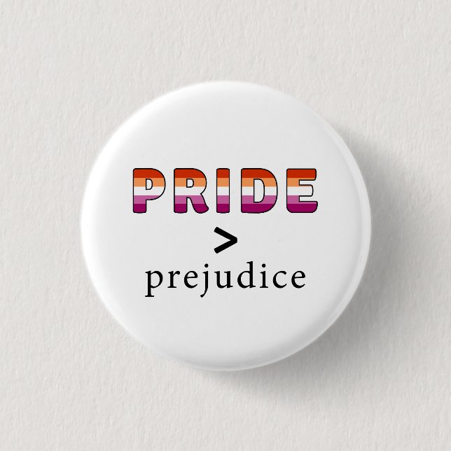 Chapa Redonda De 2,5 Cm Lesbian Pride and Prejudice  (Anverso)