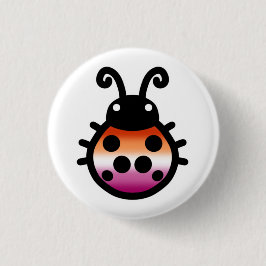 Chapa Redonda De 2,5 Cm Lesbian Pride Ladybug Pin Badge