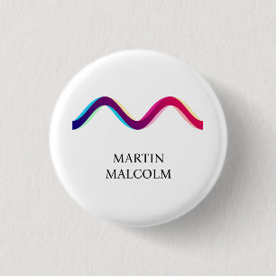 Chapa Redonda De 2,5 Cm Letra KEYCHAIN M