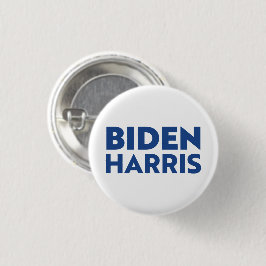 Chapa Redonda De 2,5 Cm Letras azules "Biden Harris" -