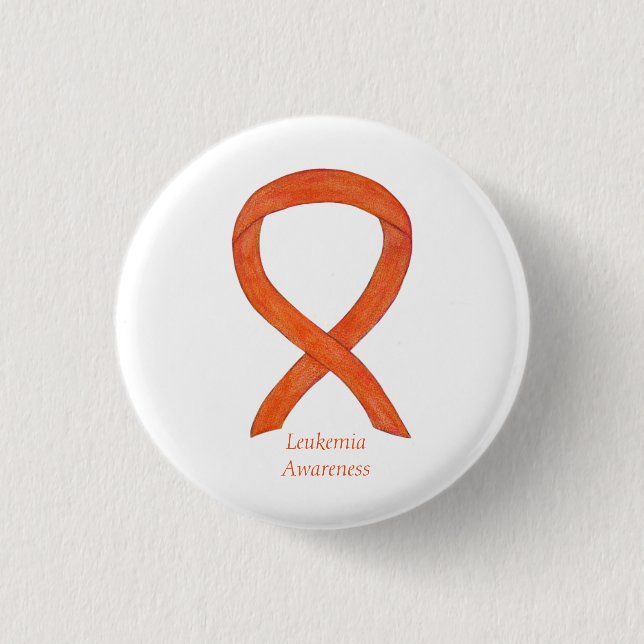 Chapa Redonda De 2,5 Cm Leucemia Naranja Conciencia Cinta Personalizado Pi (Anverso)