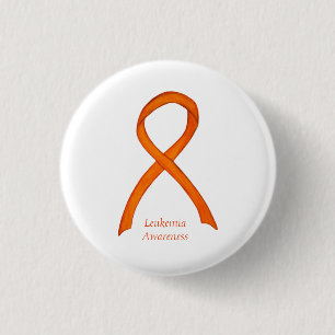 Chapa Redonda De 2,5 Cm Leucemia Naranja Conciencia Cinta Personalizado Pi
