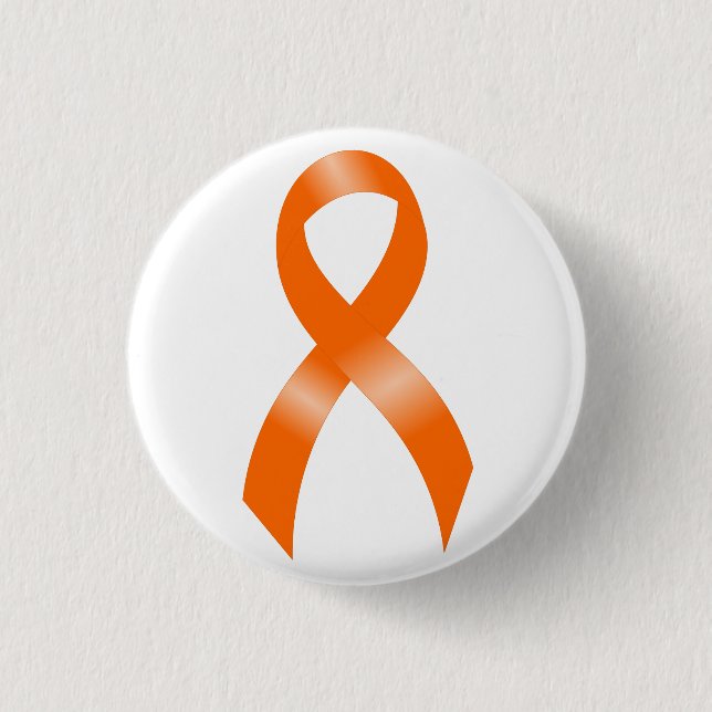 Chapa Redonda De 2,5 Cm Leukemia Naranja Ribbon (Anverso)