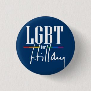 CHAPA REDONDA DE 2,5 CM LGBT PARA HILLARY