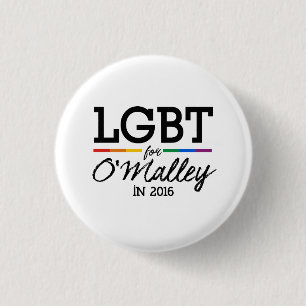 Chapa Redonda De 2,5 Cm LGBT para O'Malley 2016