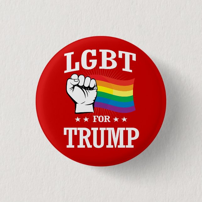 CHAPA REDONDA DE 2,5 CM LGBT PARA TRUMP (Anverso)