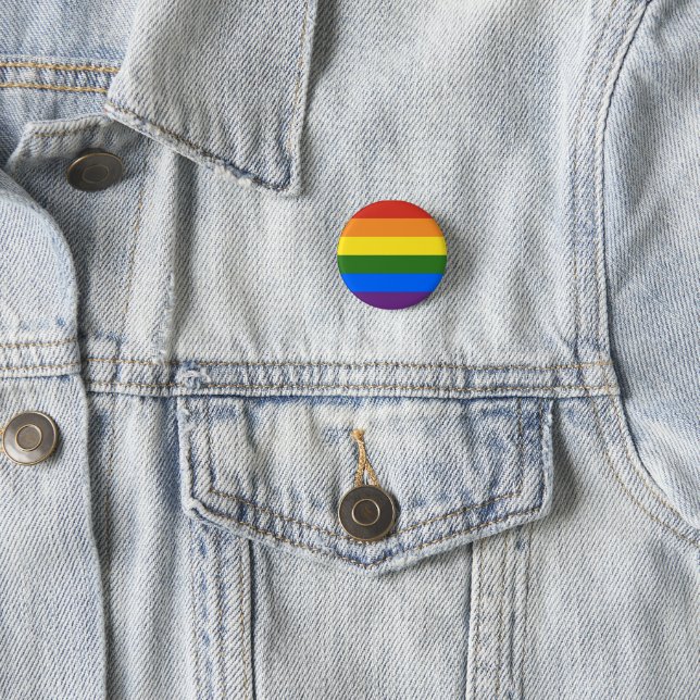 Chapa Redonda De 2,5 Cm LGBT+ Pin del orgullo del arco iris (In situ)