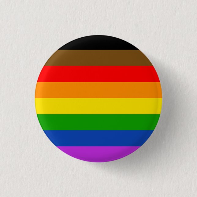 Chapa Redonda De 2,5 Cm LGBT progresista (Anverso)