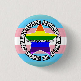 Chapa Redonda De 2,5 Cm (LGBTQ) Certificado de miembro de FinnFam