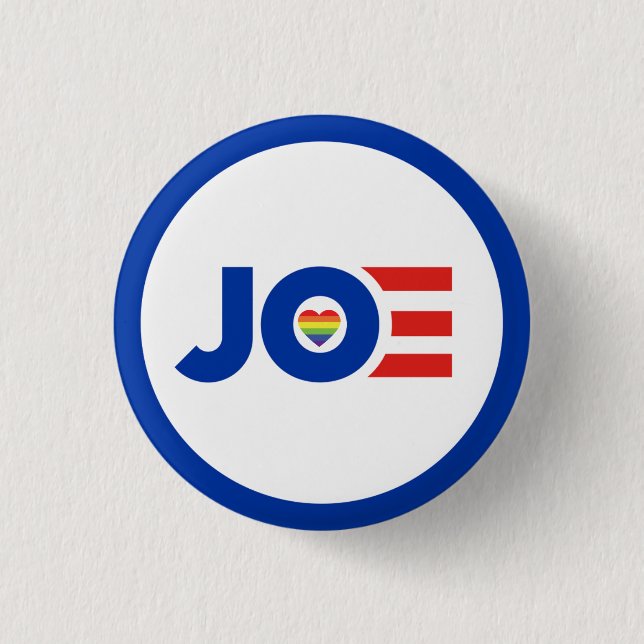 Chapa Redonda De 2,5 Cm ¡LGBTQ Love Joe Biden! (Anverso)