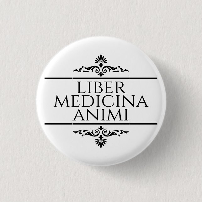 Chapa Redonda De 2,5 Cm Liber Medicina Animi Magnet (Anverso)