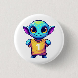 Chapa Redonda De 2,5 Cm Lil' Alien