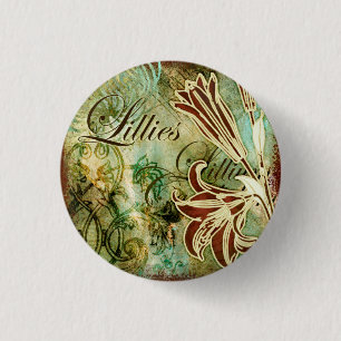 Chapa Redonda De 2,5 Cm Lillies