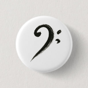 Chapa Redonda De 2,5 Cm Limpieza minimalista de vasos - Símbolo de música 