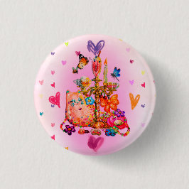 Chapa Redonda De 2,5 Cm Lindo Pastel