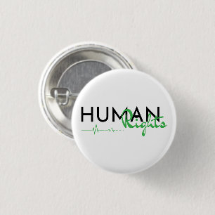 Chapa Redonda De 2,5 Cm Línea de vida de los derechos humanos