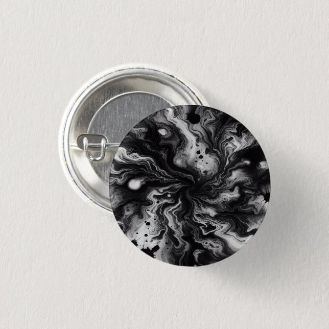 Chapa Redonda De 2,5 Cm Liquid Tie Die Button (Anverso y reverso)