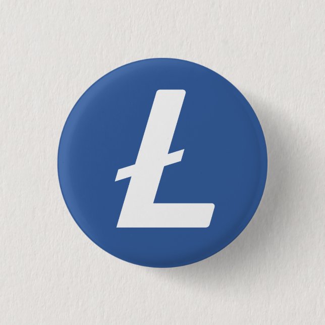 Chapa Redonda De 2,5 Cm Litecoína (LTC) Cryptocurrency Blockchain Flair (Anverso)